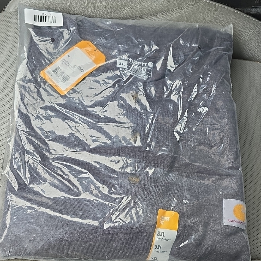 Carhartt Dark Gray Long Sleeve Shirt 3XL 3 Button